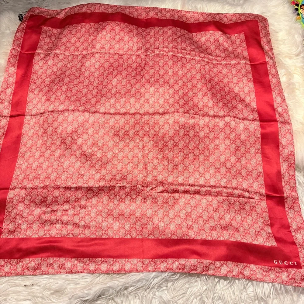Gucci twill silky brown scarf 35x35 ‼️LAST ONE LEFT